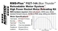 Aerotech F62T-14A Blue Thunder Rocket Motor