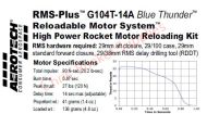 Aerotech G104T-14A Blue Thunder Rocket Motor