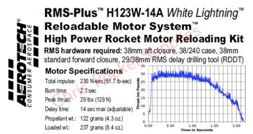 Aerotech H123W-14A White Lightning Rocket Motor