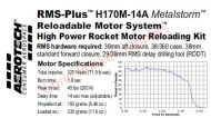 Aerotech H170M-14A Metalstorm Rocket Motor