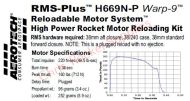 Aerotech H669N-P Warp 9 Rocket Motor