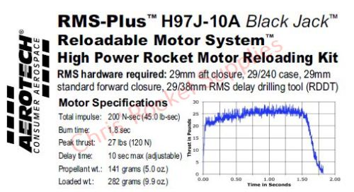 Aerotech H97J-10A Black Jack Rocket Motor