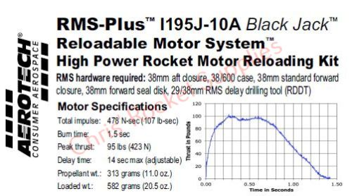 Aerotech I195J-10A Black Jack Rocket Motor