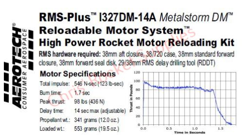 Aerotech I327DM-14A Dark Matter Rocket Motor
