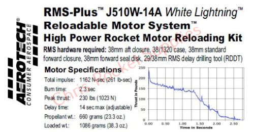 Aerotech J510W-14A White Lightning Rocket Motor