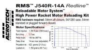 Aerotech J540R-14A Redline Rocket Motor