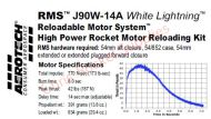 Aerotech J90W-14A White Lightning Rocket Motor