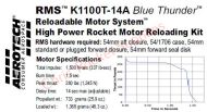 Aerotech K1100T-14A Blue Thunder Rocket Motor