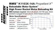 Aerotech K1103X-14A Propellant X Rocket Motor