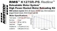 Aerotech K1275R-P Redline Rocket Motor