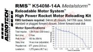 Aerotech K540M-14A Metal Storm Rocket Motor