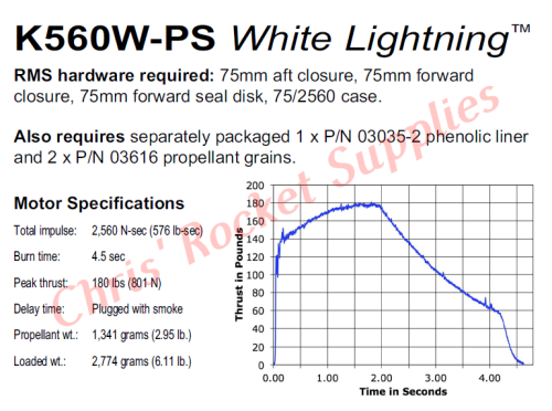 Aerotech K560 White Lightning Rocket Motor