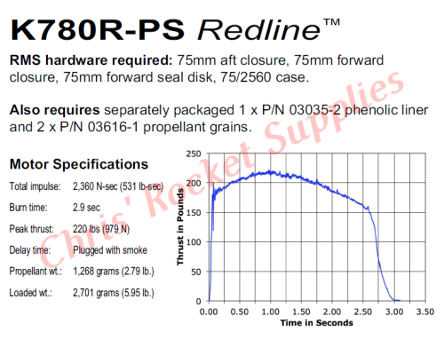 Aerotech K780R Redline Rocket Motor